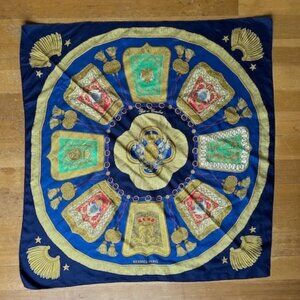 Authentic Hermes silk scarf 90cm
